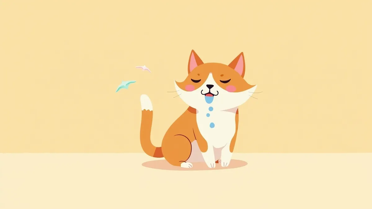 입 주변 부종과 타액이 흐르는 고양이