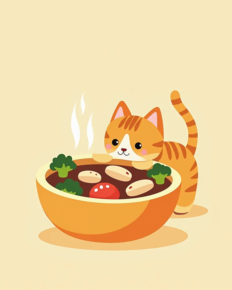 자연식 재료로 만든 고양이 당뇨 사료 이미지