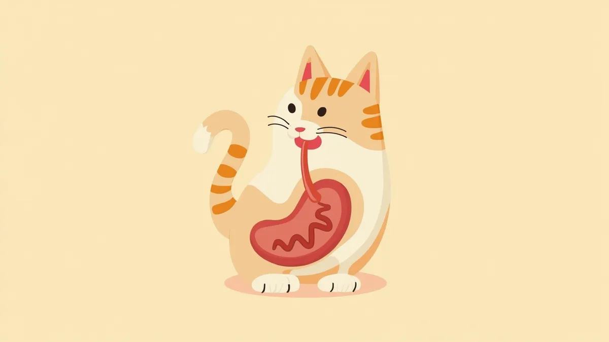 고양이 장 내부에 기생한 기생충의 모습