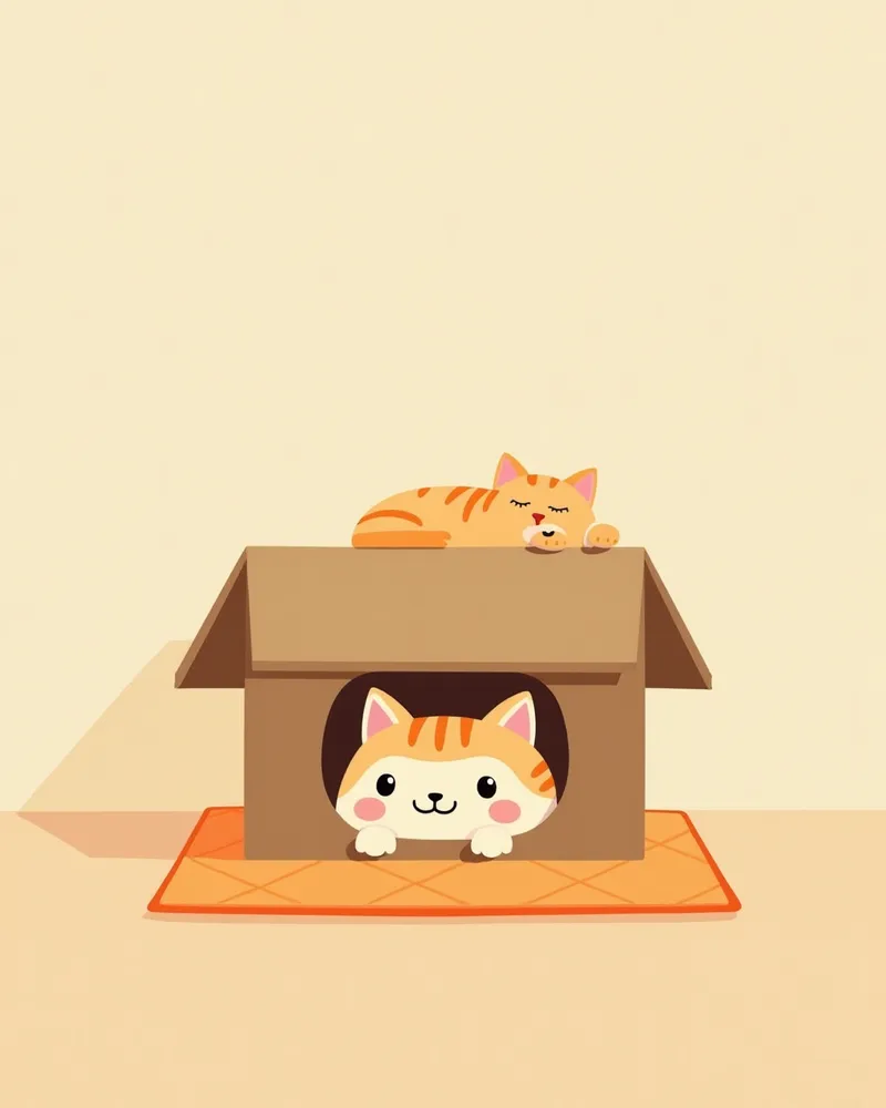 고양이 안전 은신처 환경 설정 예시