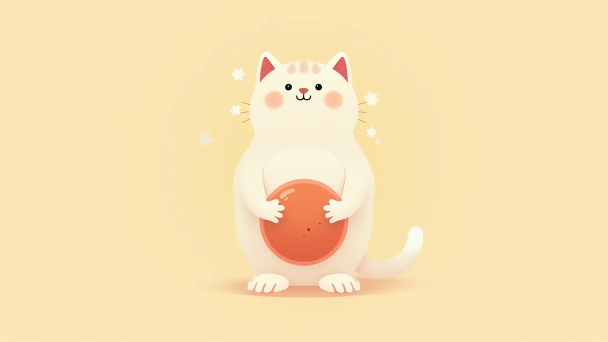 고양이 방광의 염증 상태를 보여주는 해부학적 이미지