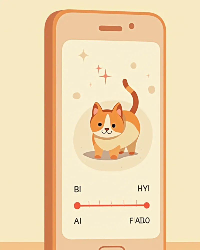 고양이 주사 부위 변화를 기록하는 앱 화면