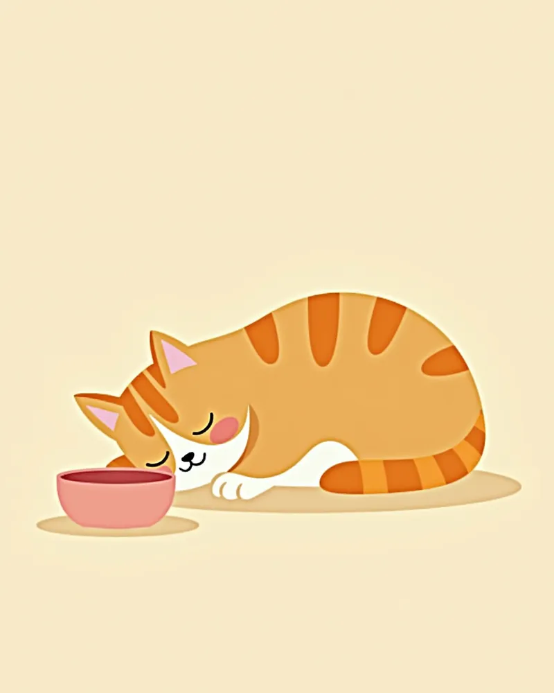 백신 접종 후 편안히 쉬는 고양이