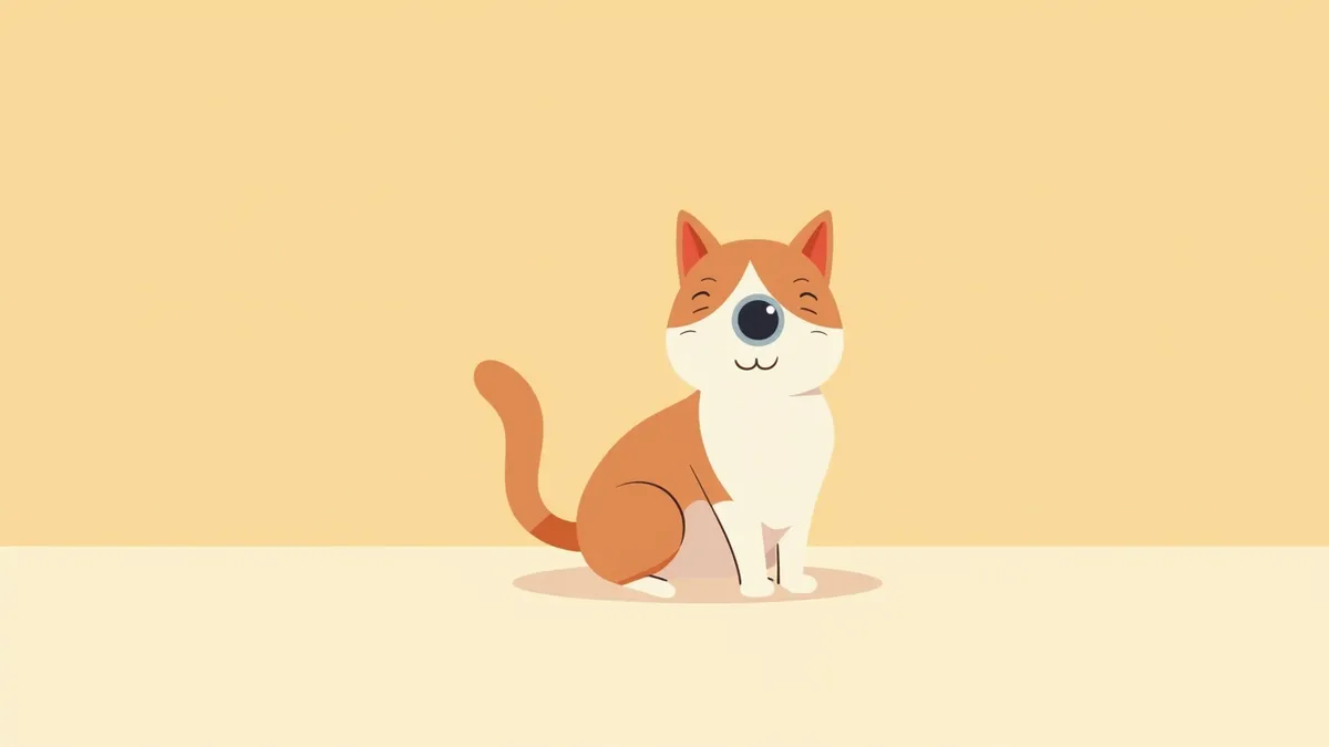 녹내장으로 인해 흐릿해진 고양이 눈의 모습