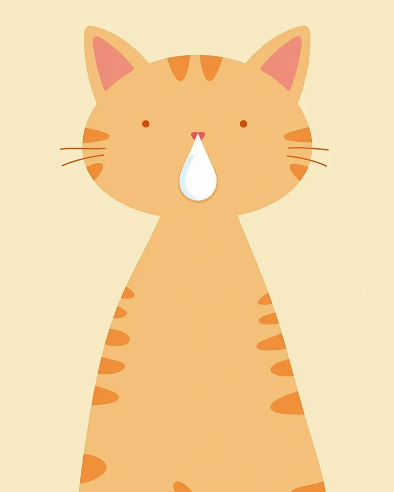 고양이 목 뒤에 외용액이 떨어진 모습