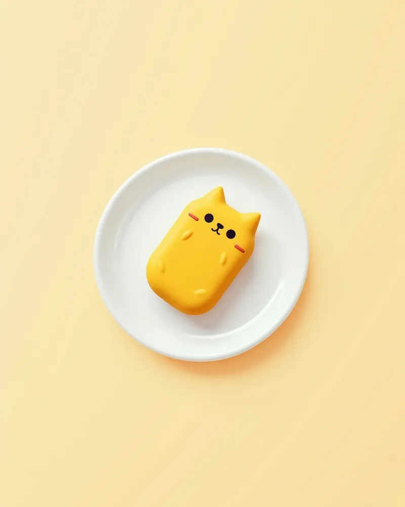 노란색 고양이 모양 페브릿