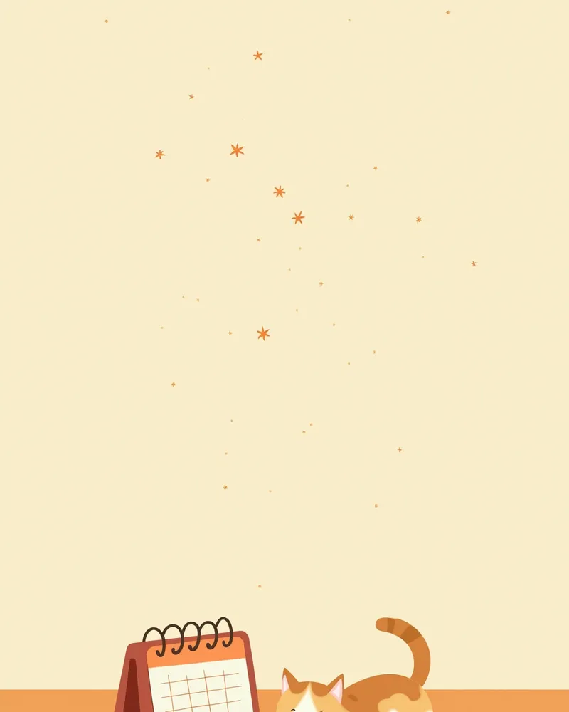 고양이 기생충 예방제 복용 일정을 관리하는 캘린더 이미지