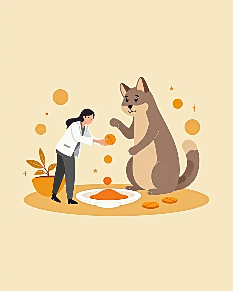고양이용 인 결합제의 다양한 형태를 보여주는 이미지