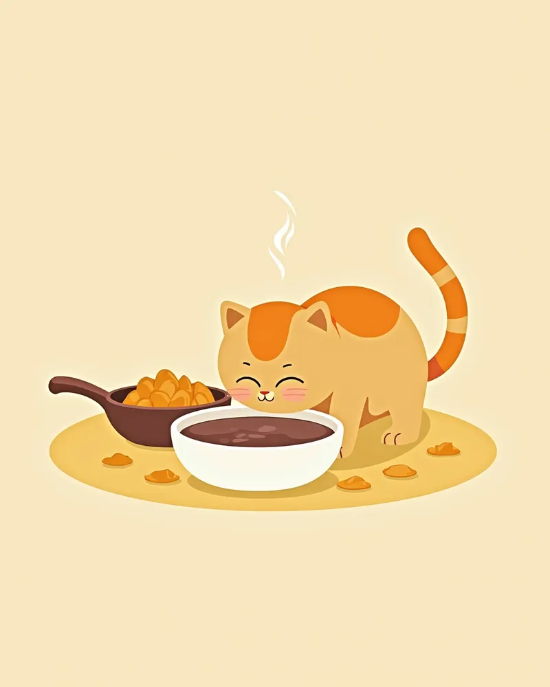 고양이가 인 결합제를 먹은 후 물을 마시는 모습