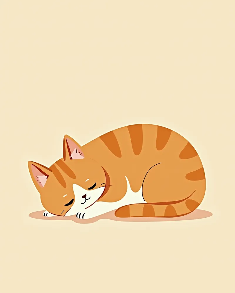 고양이 검사 후 휴식 중 이미지