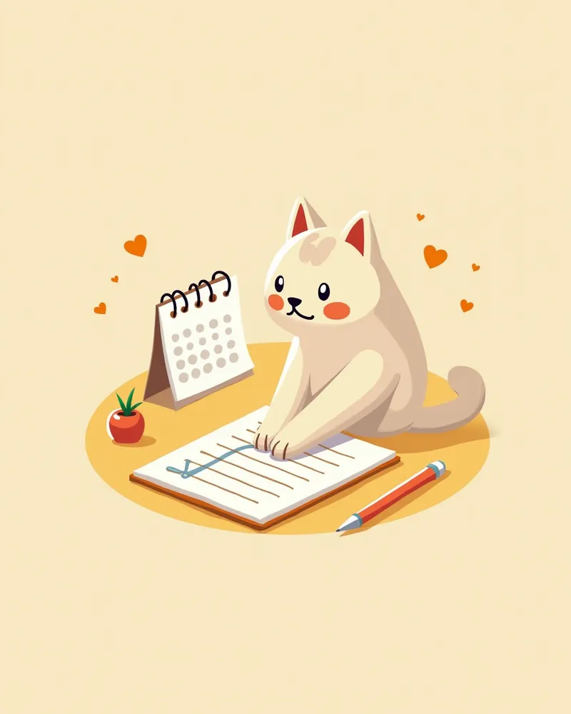 고양이 비만세포종 관리용 건강 기록 노트 이미지