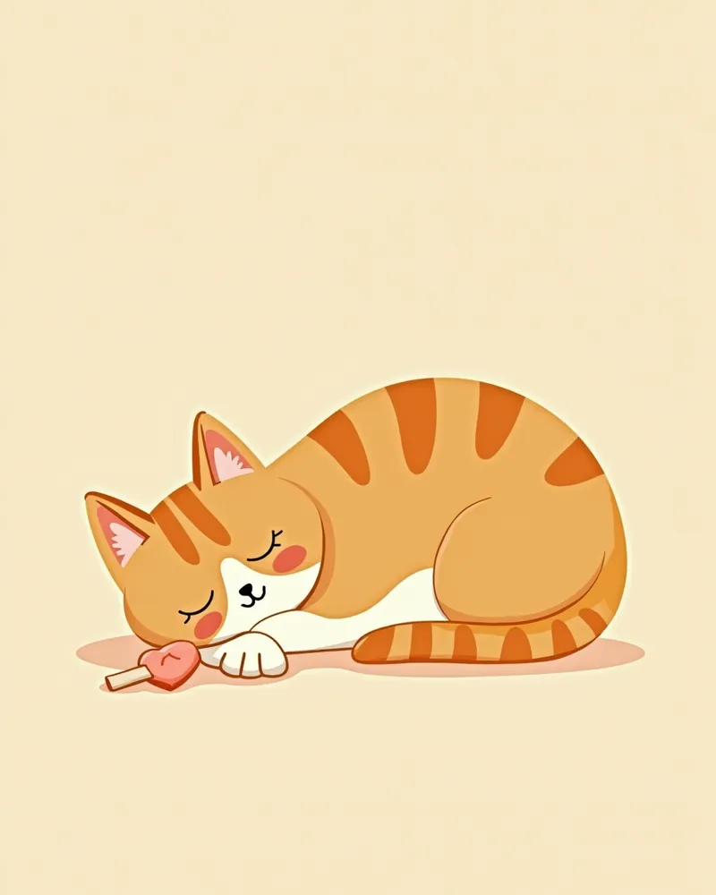발톱 관리 후 휴식 중인 고양이