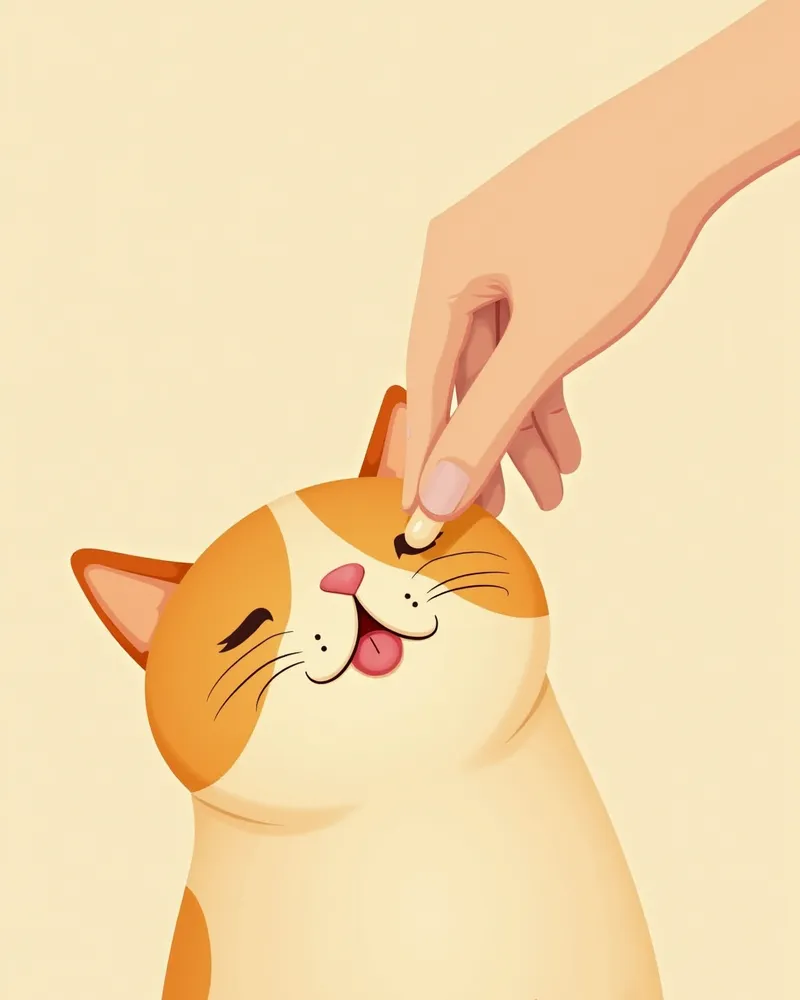 고양이 눈물길 마사지 오일 사용 중