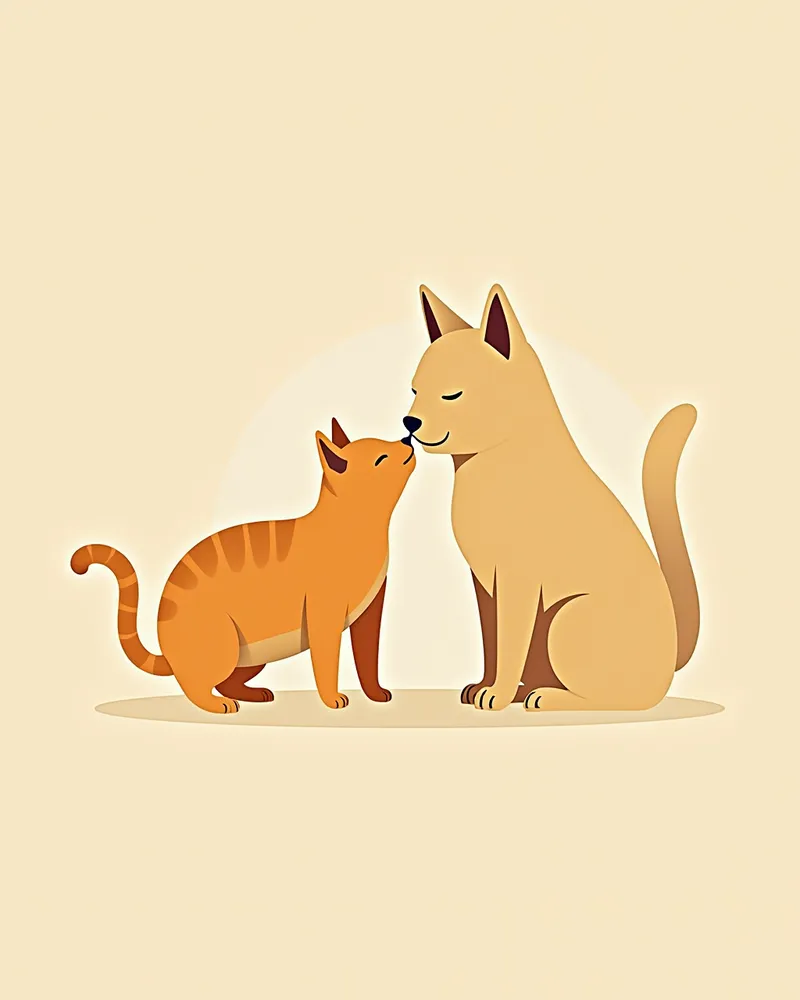 고양이 비강 폴립 진단을 위한 진료 장면