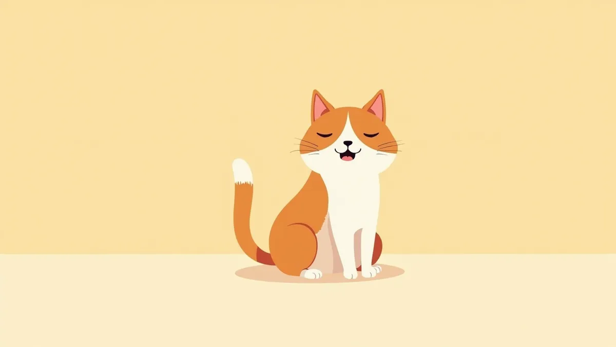 입을 벌리며 치아 잔여물이 보이는 고양이