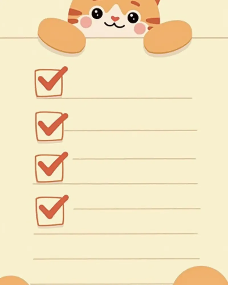 고양이 관리 일지 체크리스트