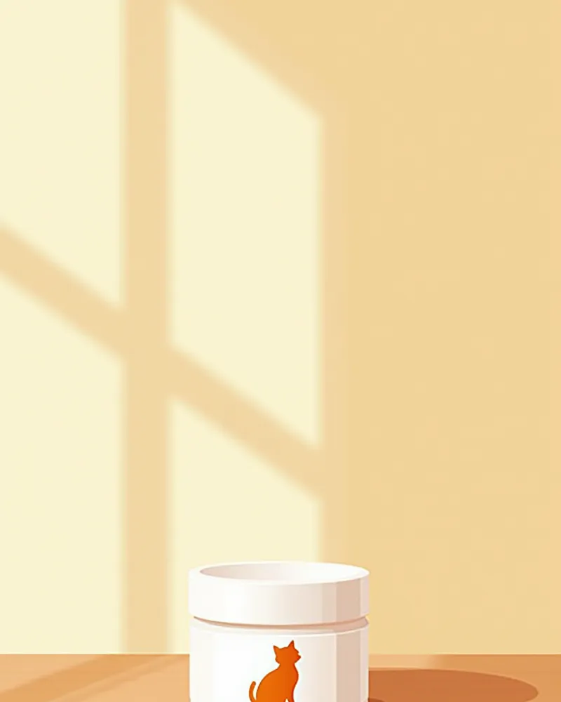 고양이 전용 천연 성분 간 보호 분말 제품 이미지