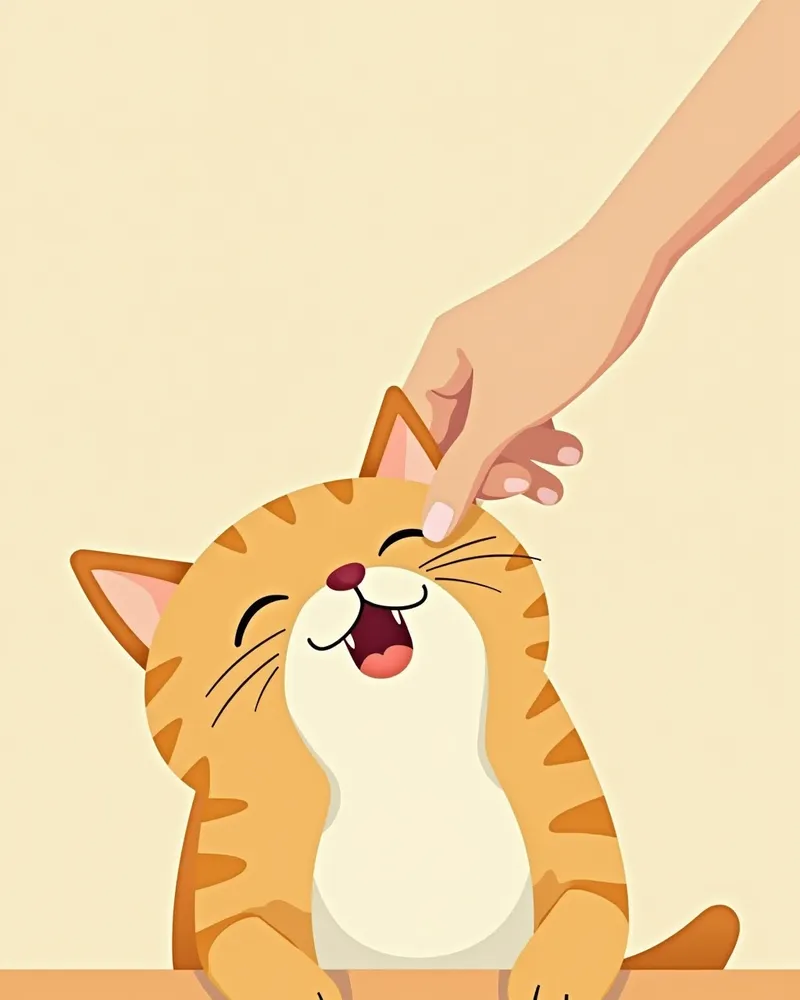 고양이 발치 후 식사 후 입 안 청소 모습