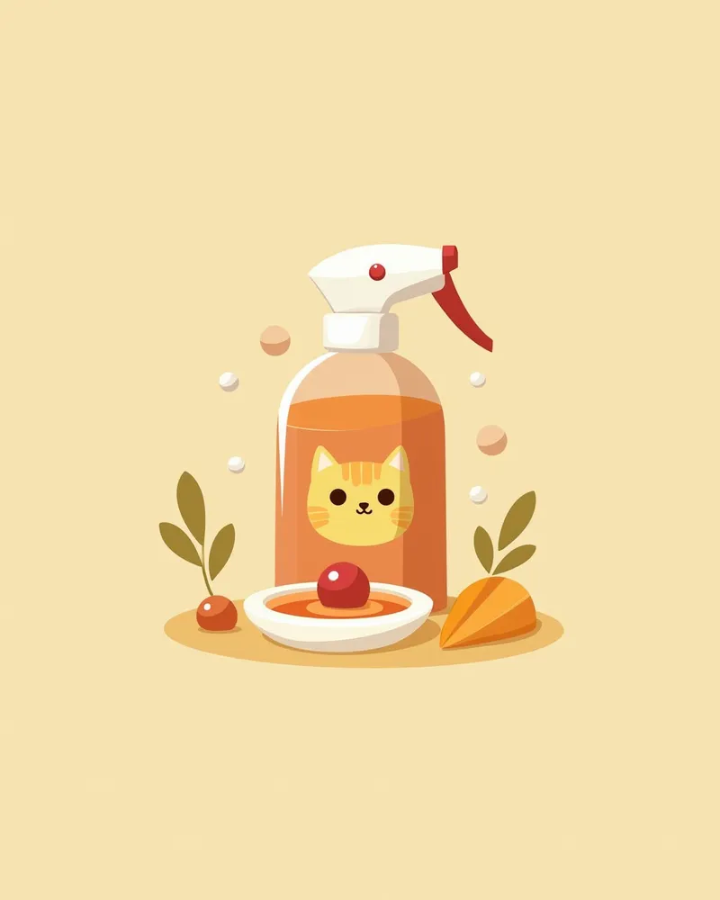고양이 전용 프로바이오틱스 스프레이 사용 중