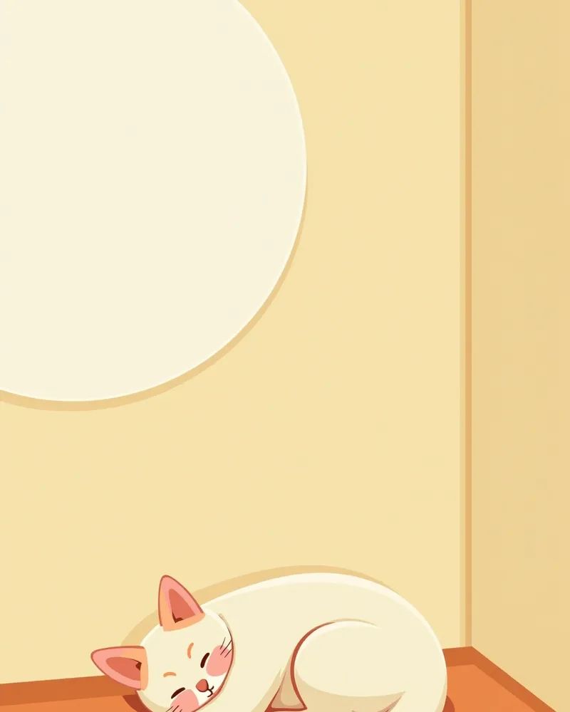 조용한 환경에서 편안히 쉬는 고양이 이미지