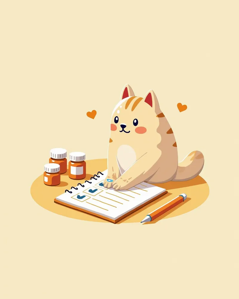 고양이 폐혈전색전증 관리 일지 작성 중