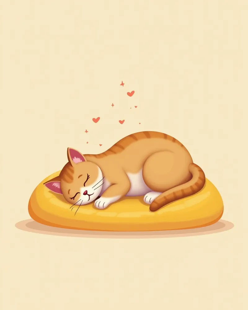 백신 접종 후 편안히 쉬는 고양이