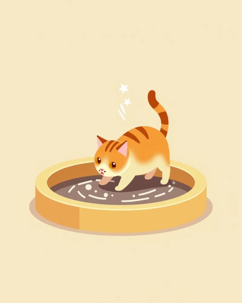 고양이가 고양이 전용 물병에서 물을 마시는 모습