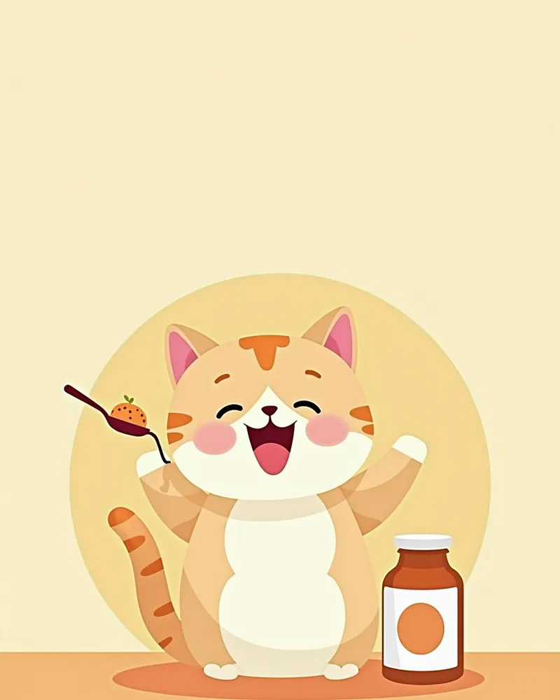고양이가 영양제를 먹는 모습과 함께 제품이 있는 장면