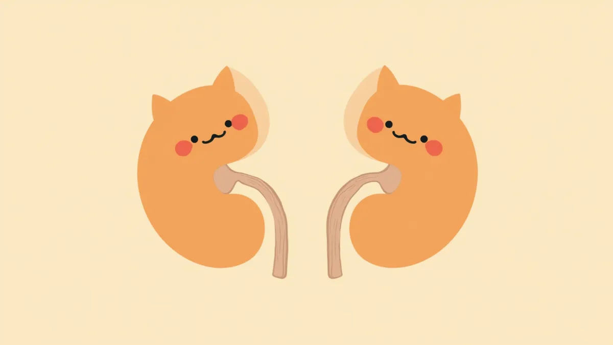 고양이 신장의 정상 초음파 영상