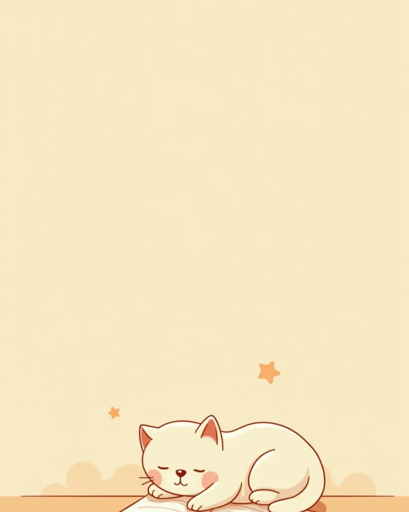고양이 관리 노트와 고양이가 편안히 자는 모습