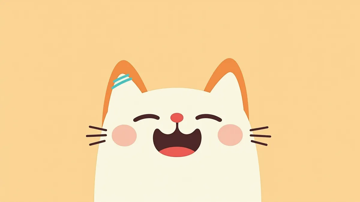 고양이 턱관절에 고정된 의료용 스플린트 모습