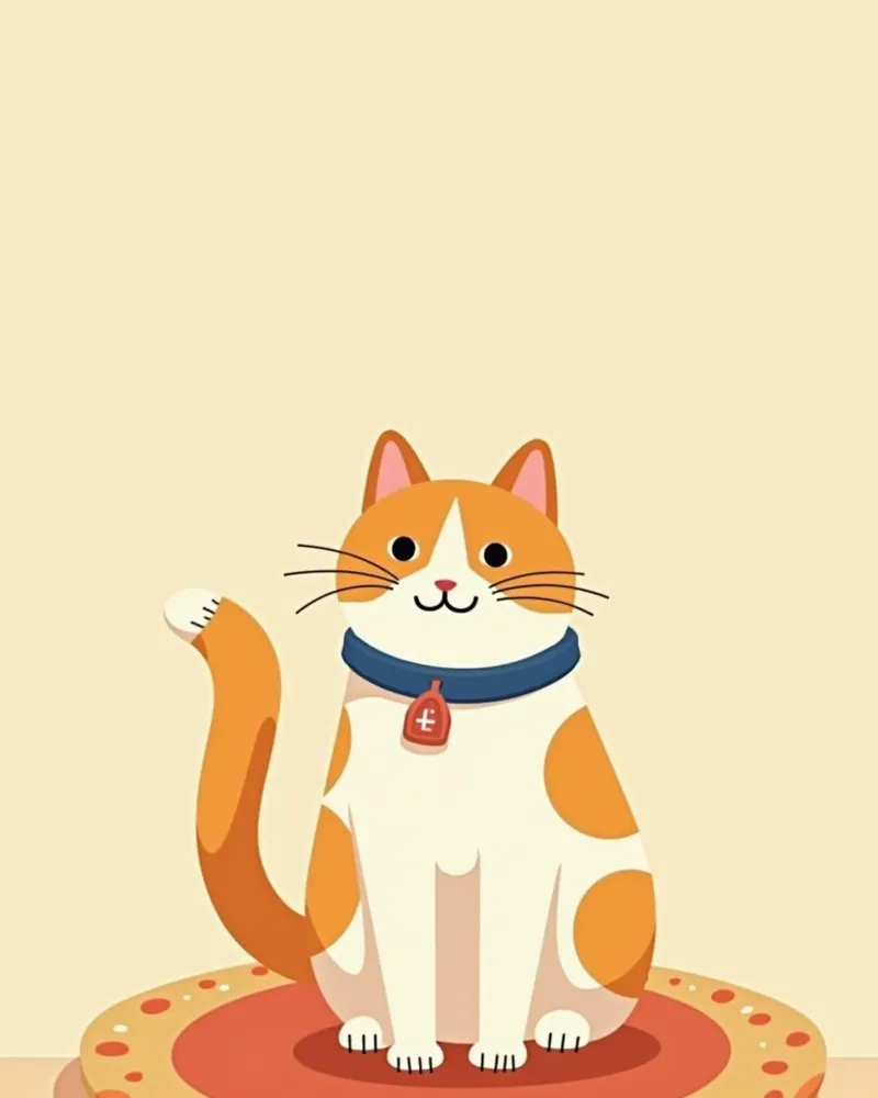 고양이가 틱스마스터 목걸이를 착용한 모습