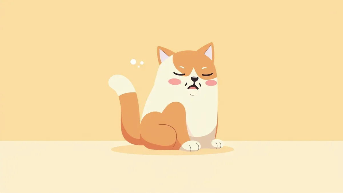 치아 파절로 인해 불편해 보이는 고양이