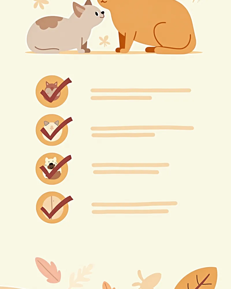 고양이 아이콘과 기생충 예방 팁이 있는 체크리스트 이미지
