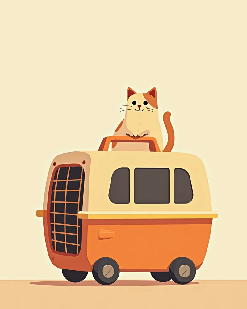 바퀴가 달린 CatSafe X5 하드 사이드 캐리어 이미지
