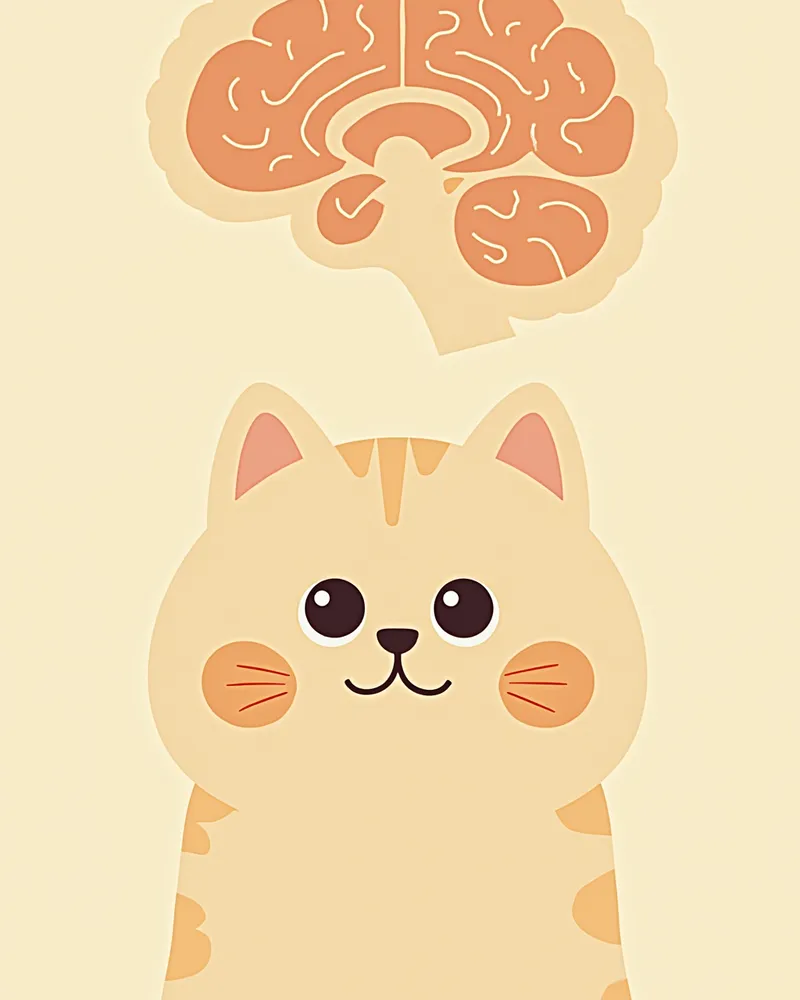 고양이의 뇌 CT와 MRI 이미지 비교