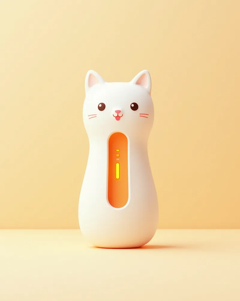 고양이 모양의 디자인을 가진 디지털 요비중 측정기