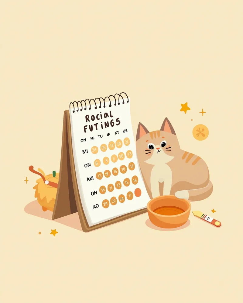 고양이 요비중 검사 결과를 기록하는 일지와 관련 용품