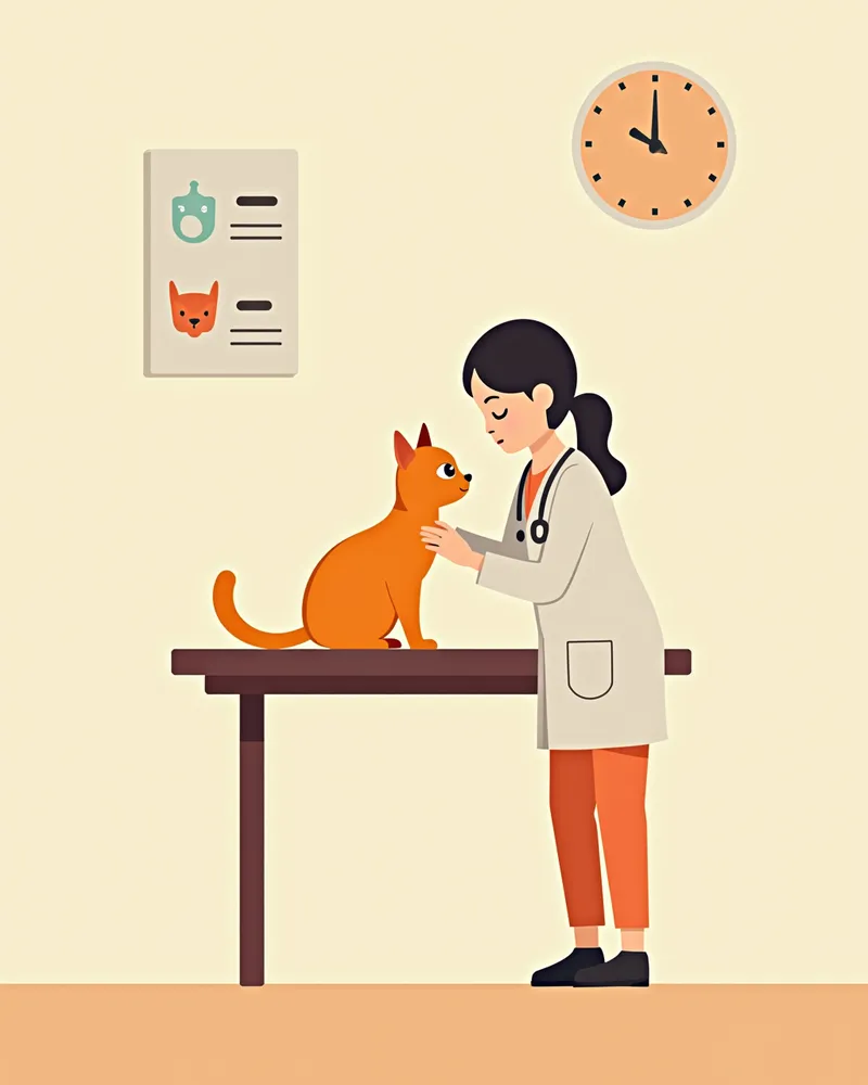 고양이 친화적 동물병원에서 진료 받는 고양이