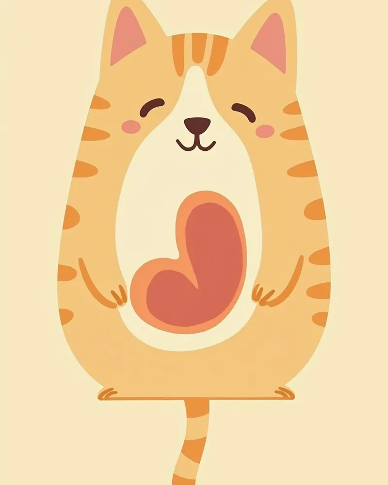 고양이 초음파에서 보이는 확장된 담도 이미지