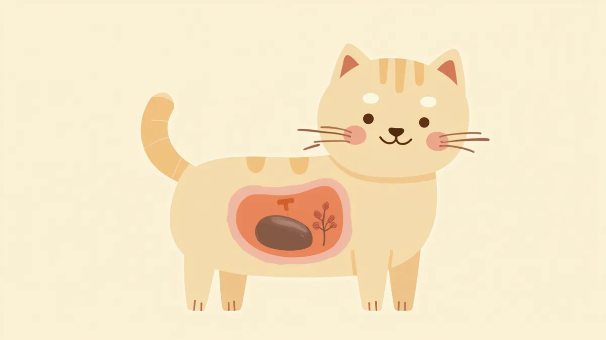 고양이 방광결석 두 종류 비교 해부학 일러스트