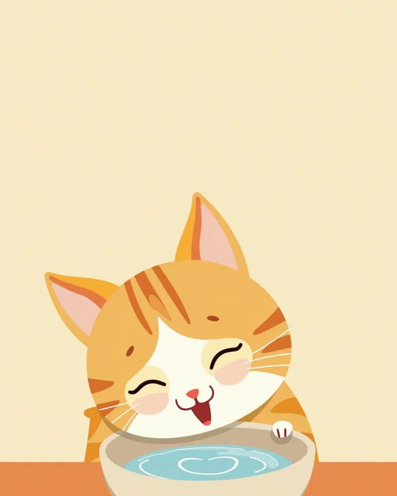 물을 마시는 고양이