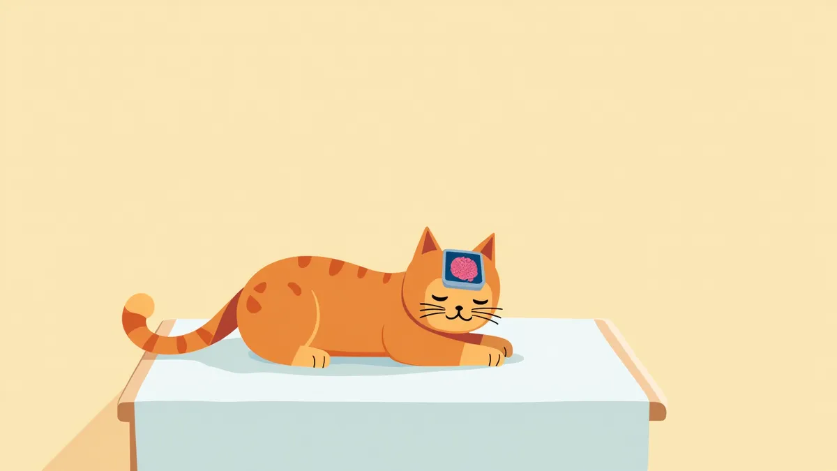 고양이 뇌종양 진단을 위한 뇌 스캔 이미지