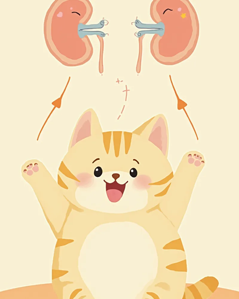 고양이 신장병 단계별 진행 모식도