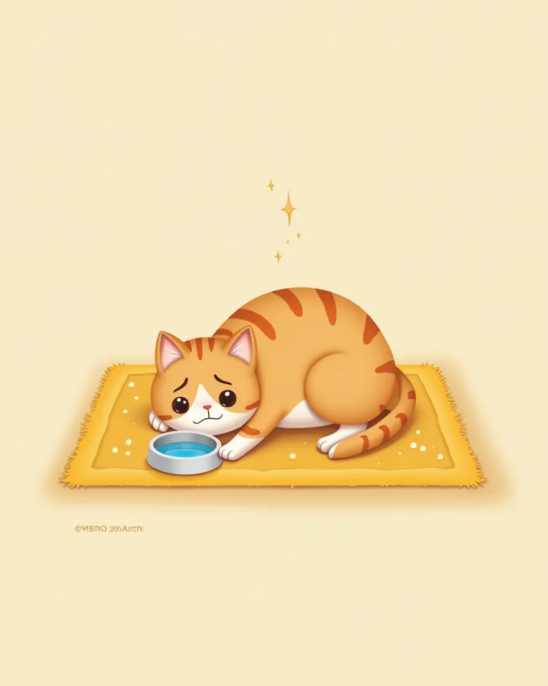 불안해하는 고양이