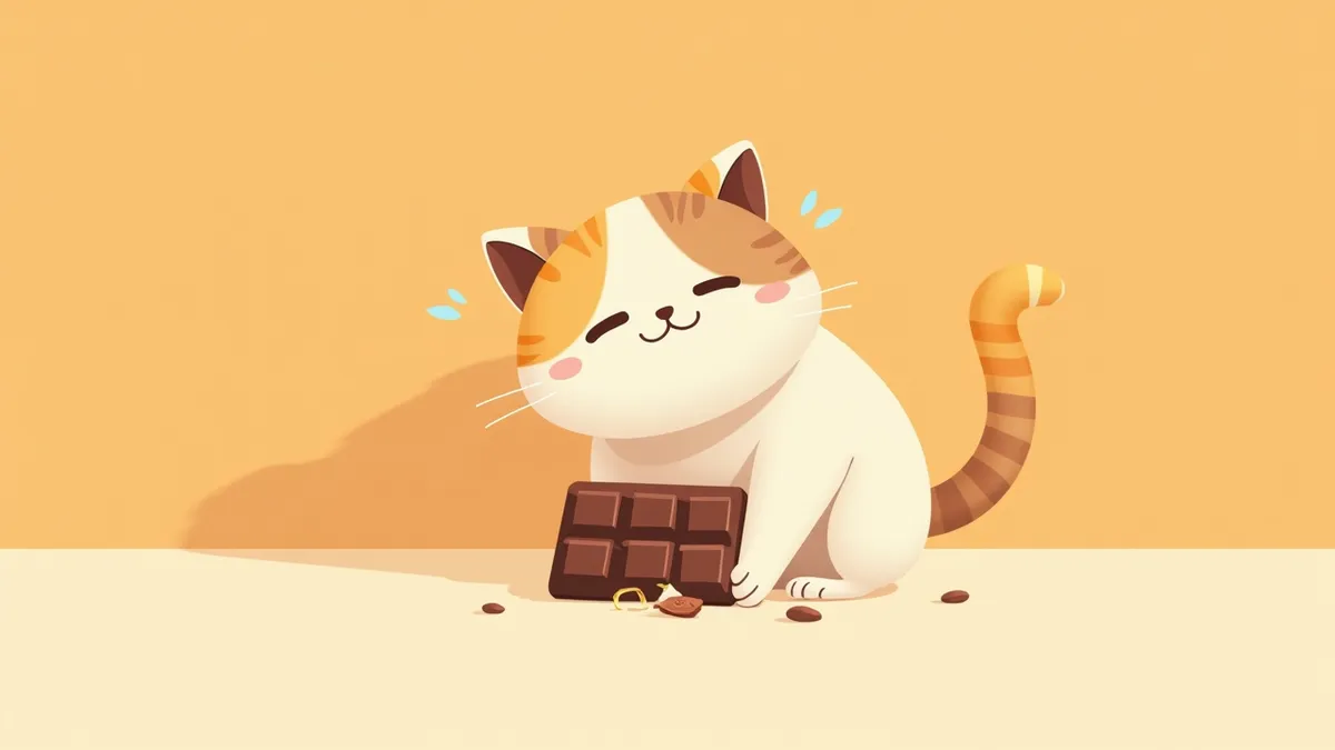 고양이 발과 초콜릿 바