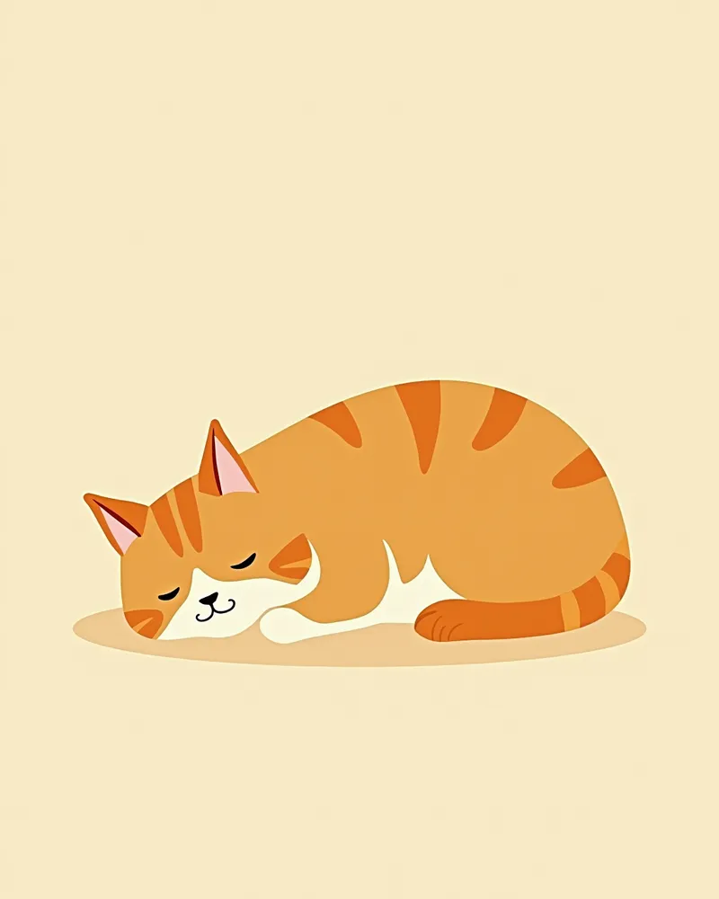 무기력한 고양이 모습