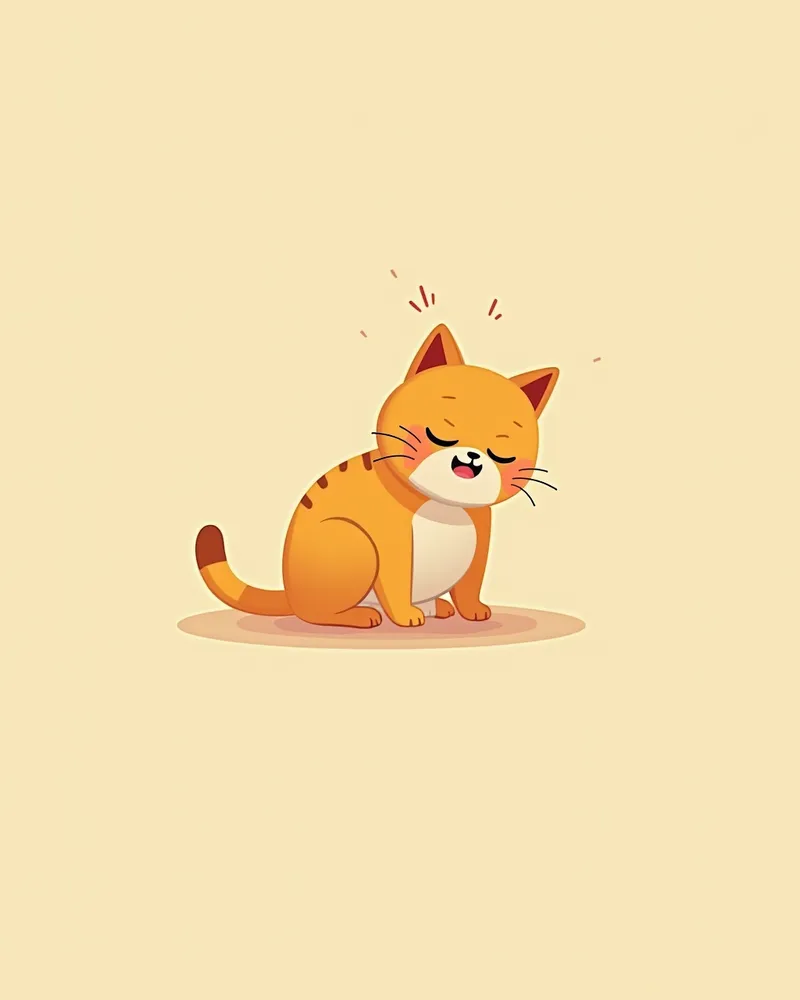 숨이 차는 고양이의 모습, 불안한 자세