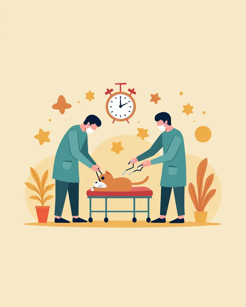 고양이 PDA 결찰 수술 중인 모습