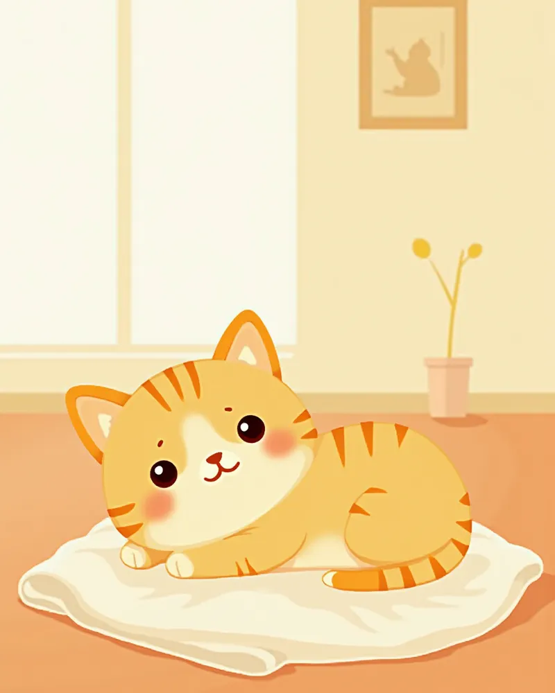 기운 없이 누워 있는 고양이